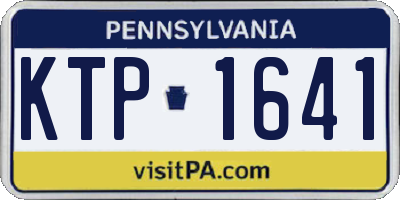 PA license plate KTP1641