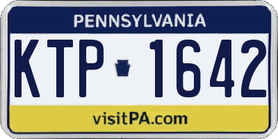 PA license plate KTP1642