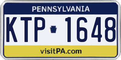 PA license plate KTP1648