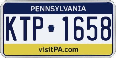 PA license plate KTP1658