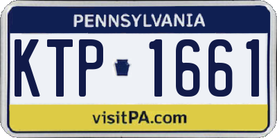 PA license plate KTP1661