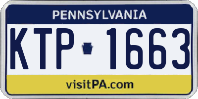 PA license plate KTP1663