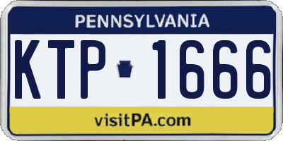 PA license plate KTP1666