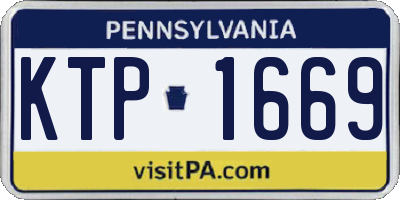 PA license plate KTP1669