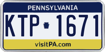 PA license plate KTP1671