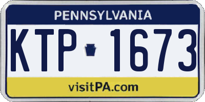 PA license plate KTP1673