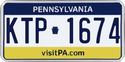 PA license plate KTP1674