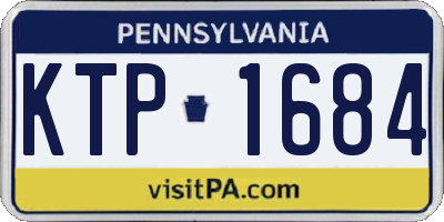 PA license plate KTP1684