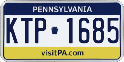 PA license plate KTP1685