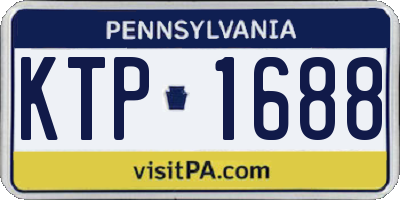 PA license plate KTP1688