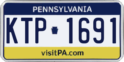 PA license plate KTP1691