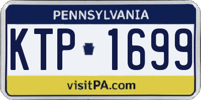 PA license plate KTP1699