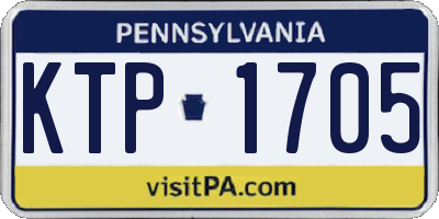 PA license plate KTP1705