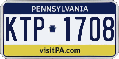 PA license plate KTP1708