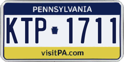 PA license plate KTP1711
