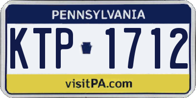 PA license plate KTP1712