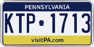 PA license plate KTP1713