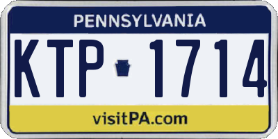 PA license plate KTP1714
