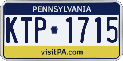 PA license plate KTP1715