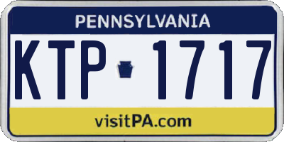 PA license plate KTP1717