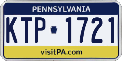 PA license plate KTP1721