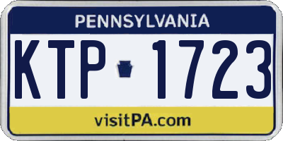 PA license plate KTP1723