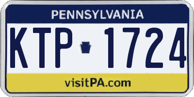 PA license plate KTP1724