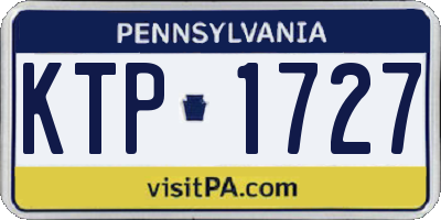 PA license plate KTP1727