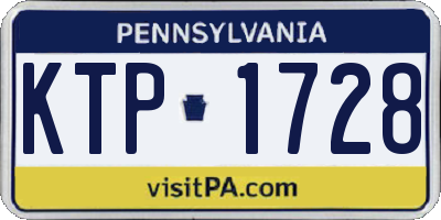 PA license plate KTP1728