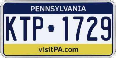 PA license plate KTP1729