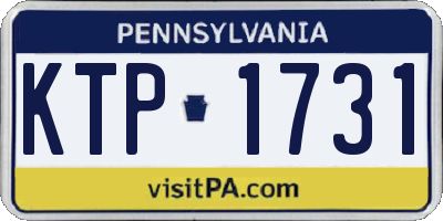PA license plate KTP1731