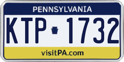 PA license plate KTP1732