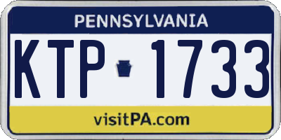 PA license plate KTP1733