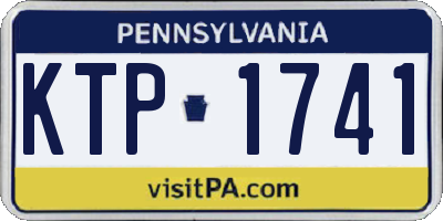 PA license plate KTP1741