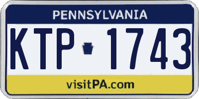 PA license plate KTP1743