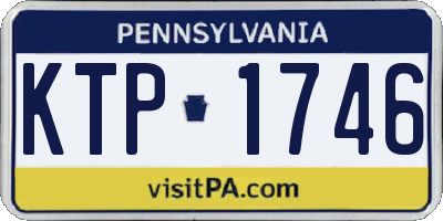 PA license plate KTP1746