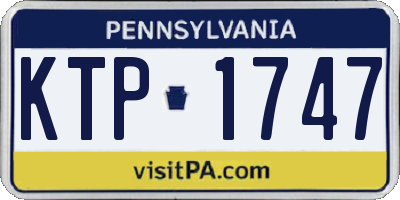 PA license plate KTP1747