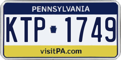 PA license plate KTP1749