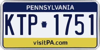 PA license plate KTP1751