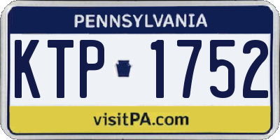 PA license plate KTP1752