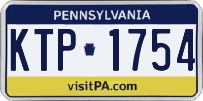 PA license plate KTP1754