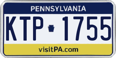 PA license plate KTP1755