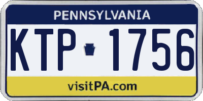 PA license plate KTP1756