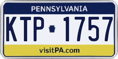 PA license plate KTP1757