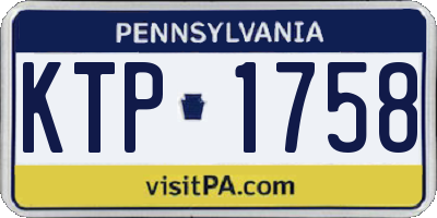 PA license plate KTP1758