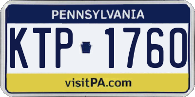 PA license plate KTP1760