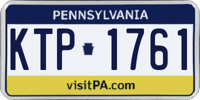PA license plate KTP1761