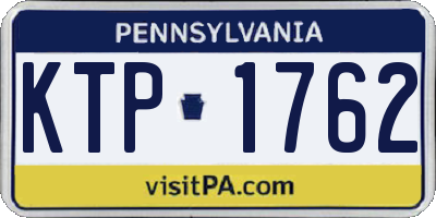 PA license plate KTP1762