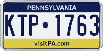 PA license plate KTP1763