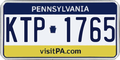 PA license plate KTP1765
